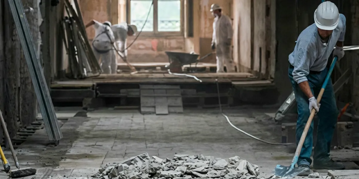 fire damage restoration professionals performing structural cleanup and restoration after a fire in Minneapolis, MN